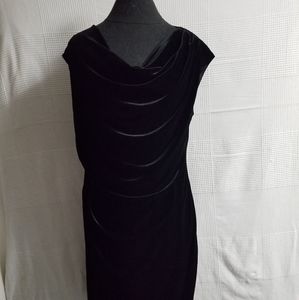NWT Calvin Klein Black Velvet Dress